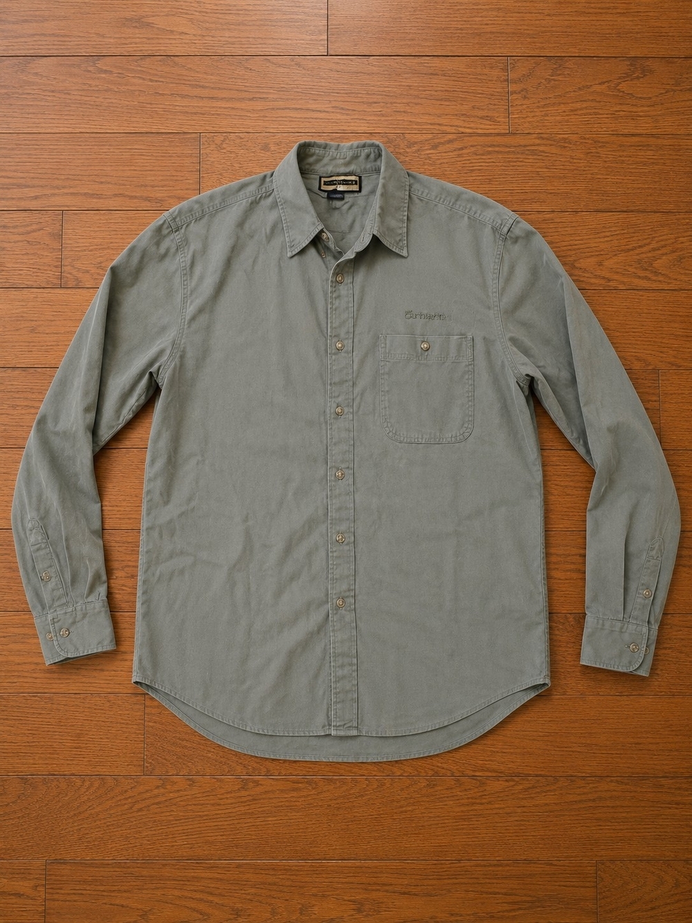 Vintage Boeing Shirt Men XL Gray Button Up Long Sleeve Outdoor Casual North End